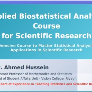 Applied Biostatical Analysis Course 29- 31 March 2026, 4:30 PM